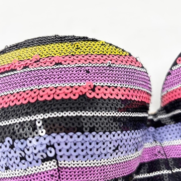 VICTORIA’S SECRET Women’s THE FLIRT BANDEAU Strapless Sequin Bikini Top Size 34D - Picture 4 of 9